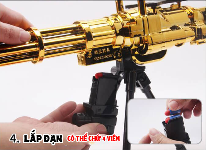 lắp đạn súng gatling gun