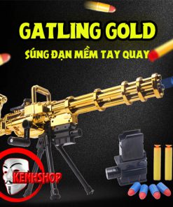 Súng đạn xốp gatling gun gold