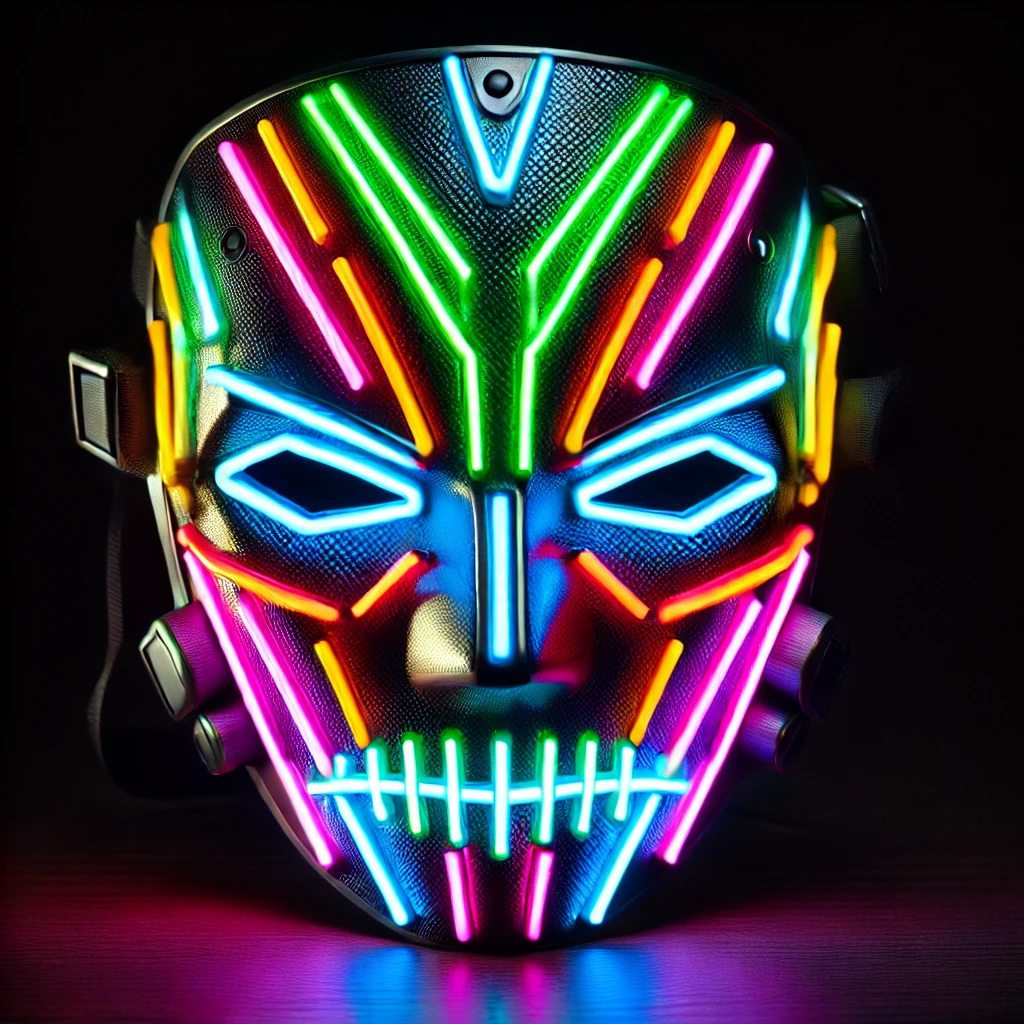 Mặt nạ LED phát sáng theo phong cách cyberpunk