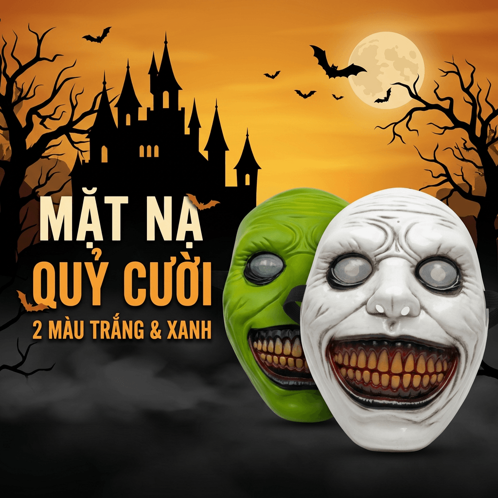 Mặt Nạ Quỷ Cười Smiling Demon Exorcist Hóa Trang Halloween Kinh Dị