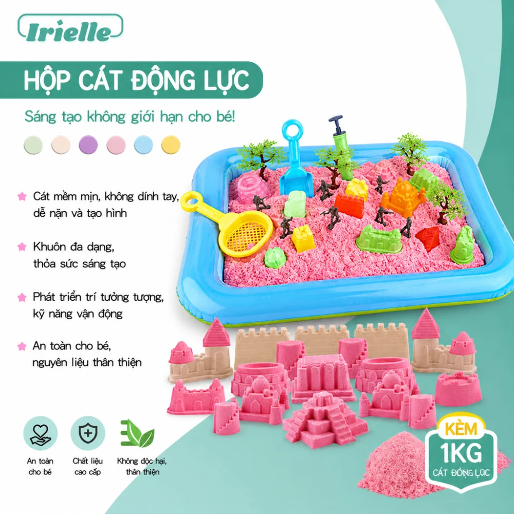 cát động lực Irielle - Irielle Đồ chơi cho bé gái cát động lực ❤Đủ - đánh giá thực tế